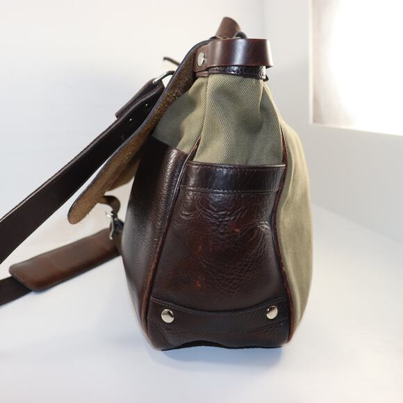 Palmer Trading Co. Leather & Canvas Messenger Bag Satchel USA - Picture 3 of 9